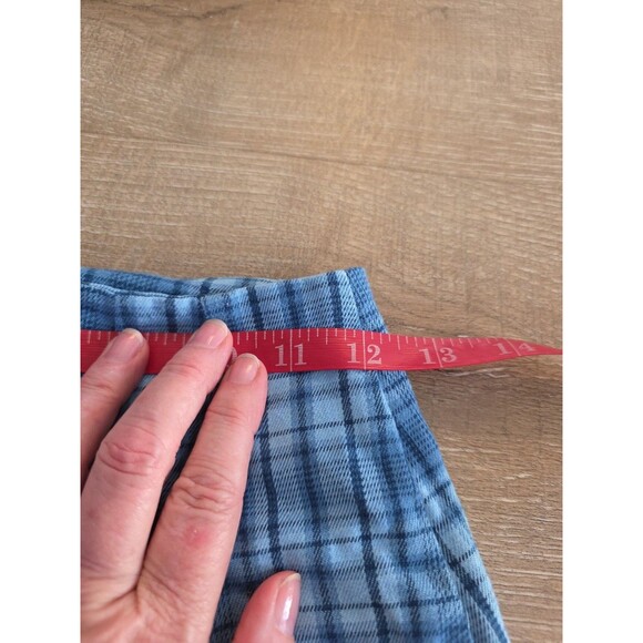 Brandy Melville Blue Plaid Mini Skirt One Size - Picture 5 of 6